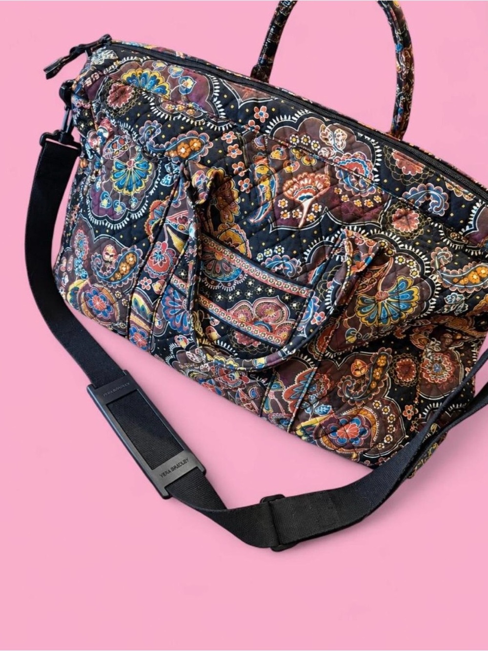VINTAGE VERA BRADLEY Kensington Travel Set 🤎🧳Duffel and Cosmetic Pouch